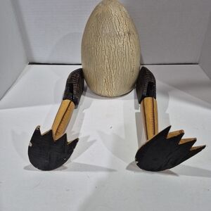 Rustic Vintage Wooden Humpty Dumpty Shelf Sitter